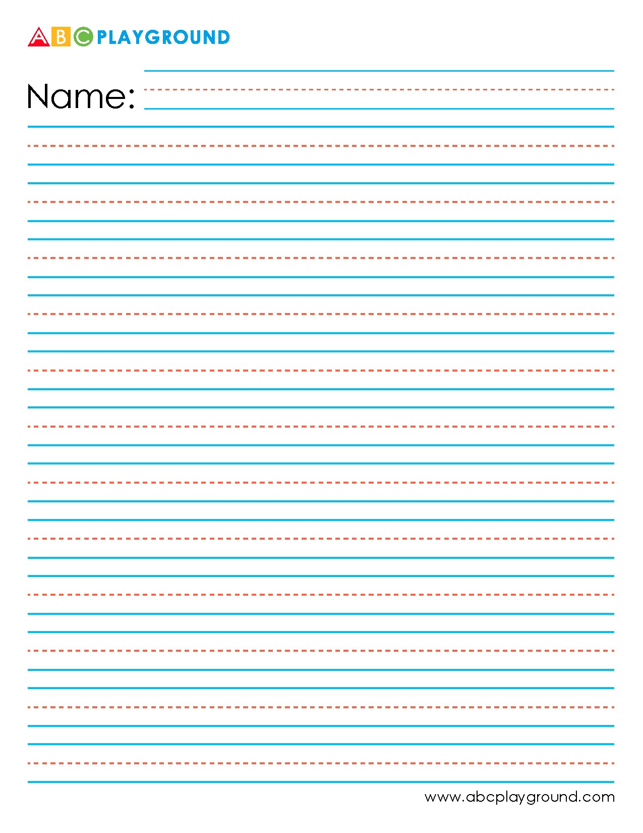 Primary Lined Writing Paper for Practice and Creativity