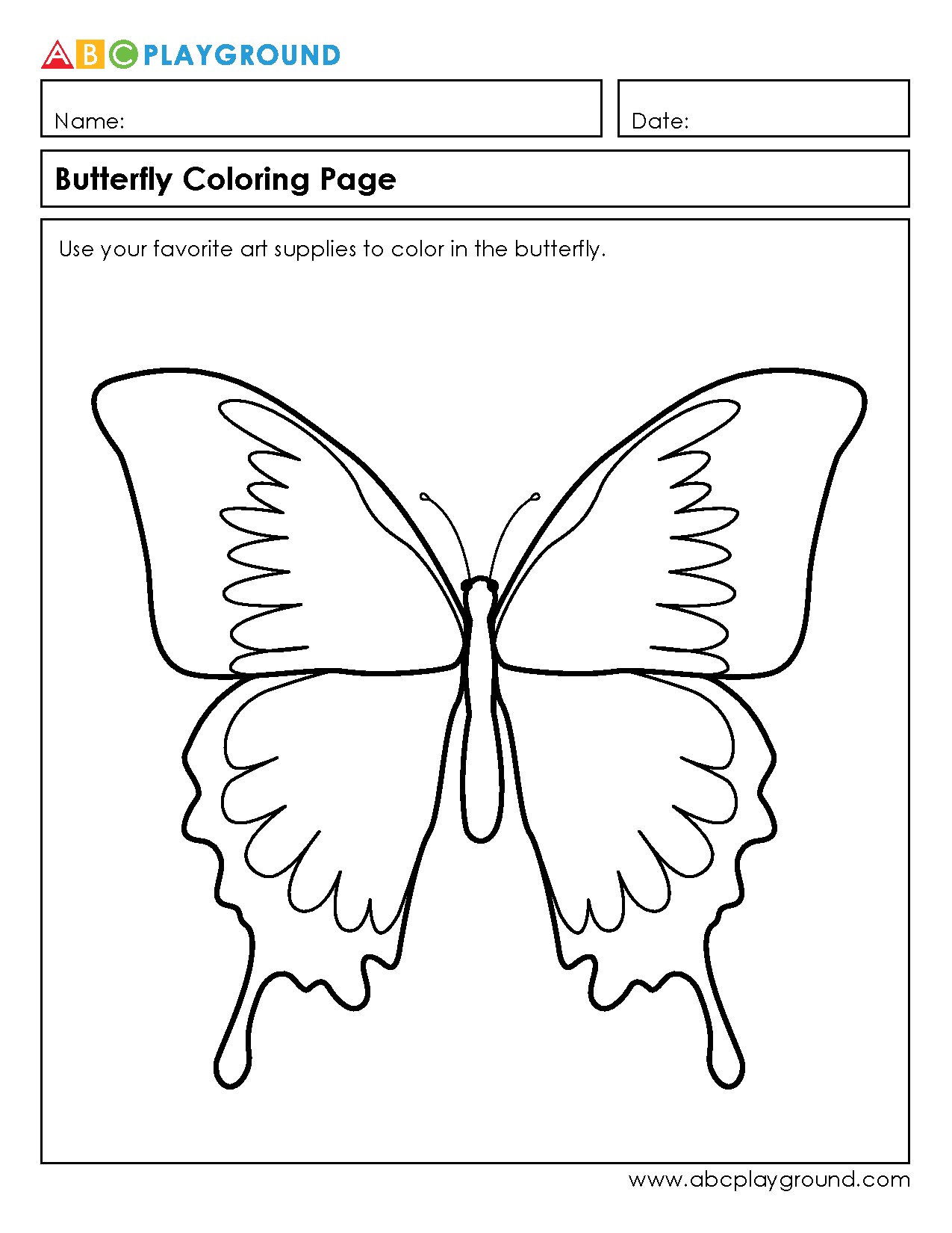 Butterfly Coloring Page for Creative Fun
