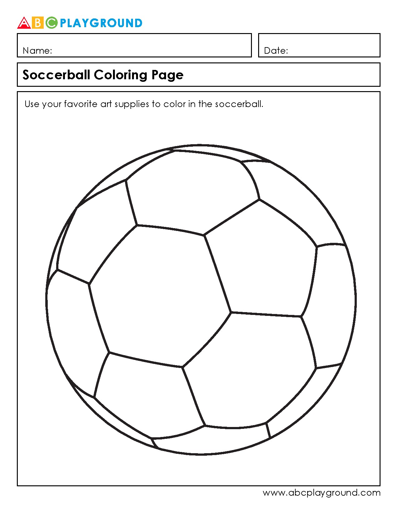 Printable Soccer Ball Coloring Page for Creative Fun