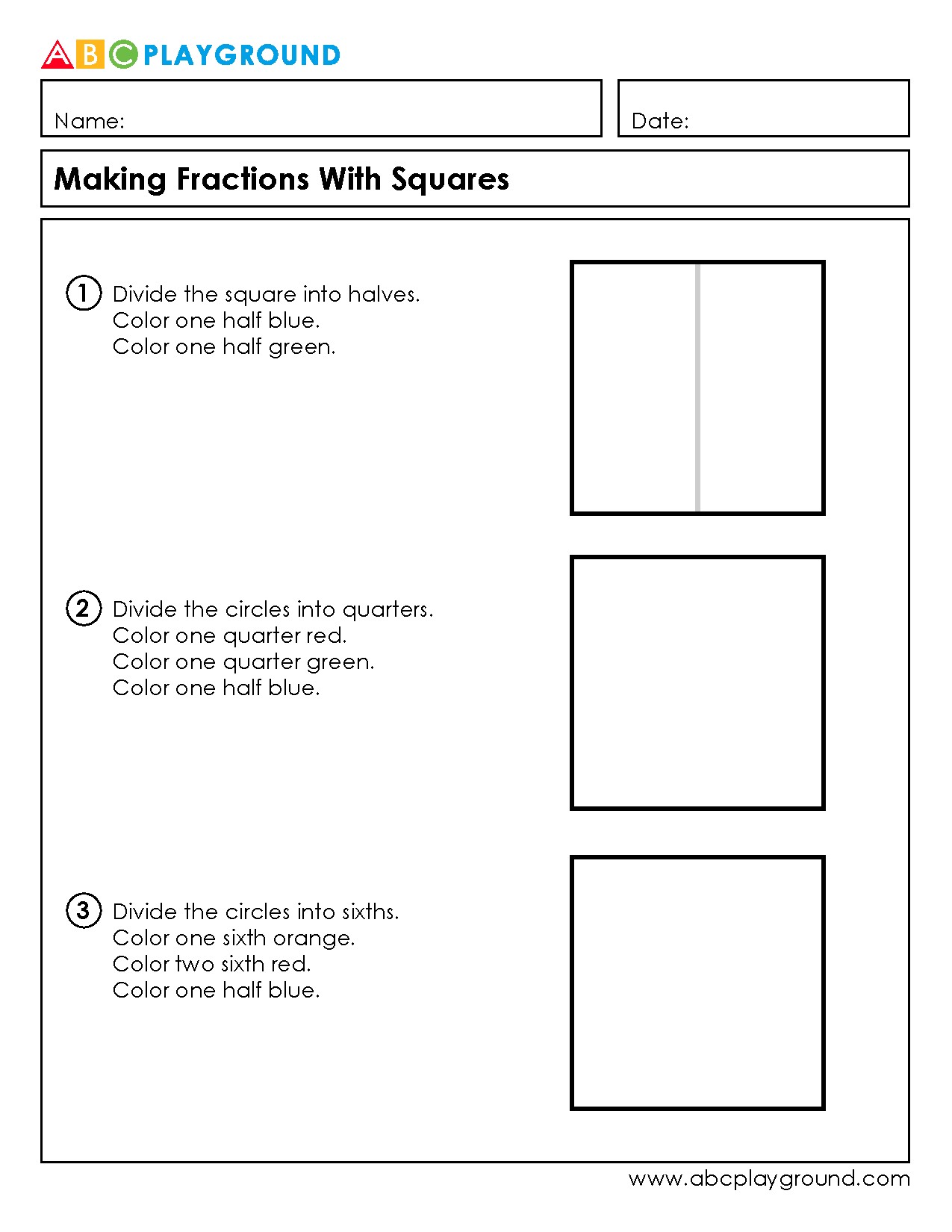 Interactive Fractions Using Color-Coded Shapes