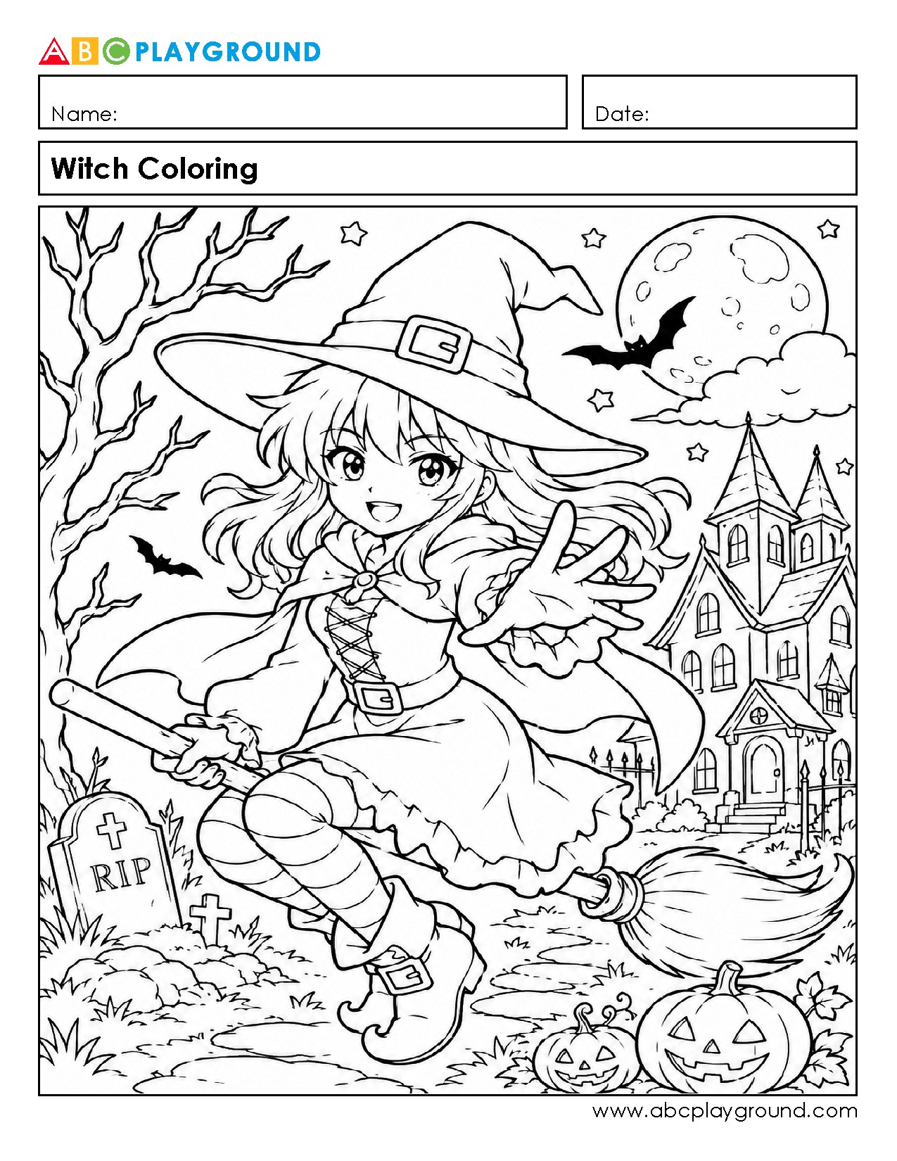 Fun Witch Coloring Activity for Creative Kids