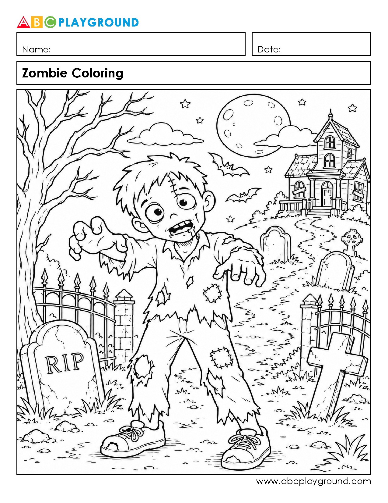 Fun Zombie Coloring Activity for Creative Kids