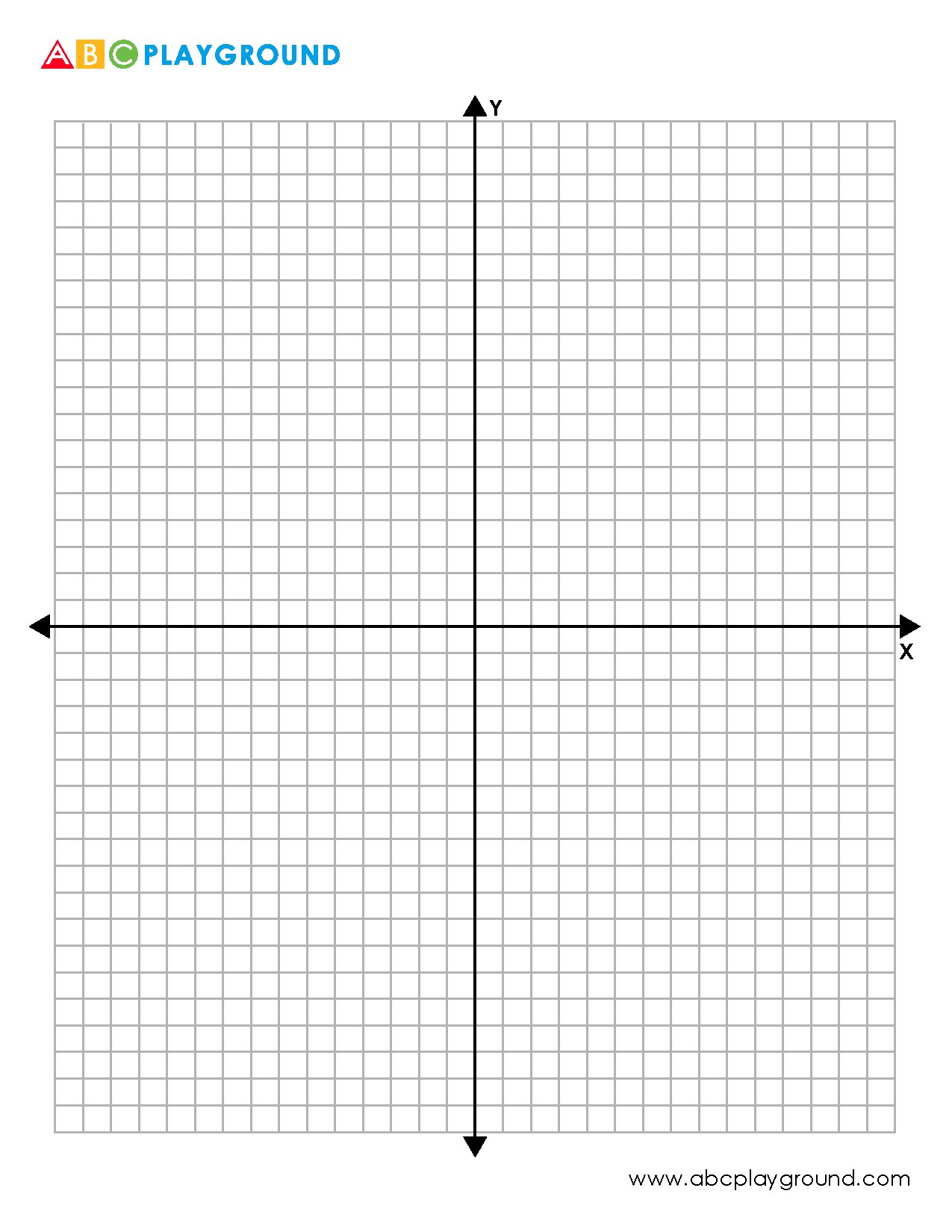 Blank Cartesian Coordinate Plane Grid for Graphing Activities