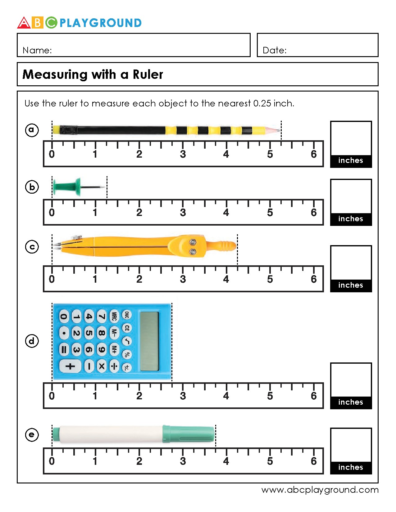 Measuring Objects to the Nearest Quarter Inch