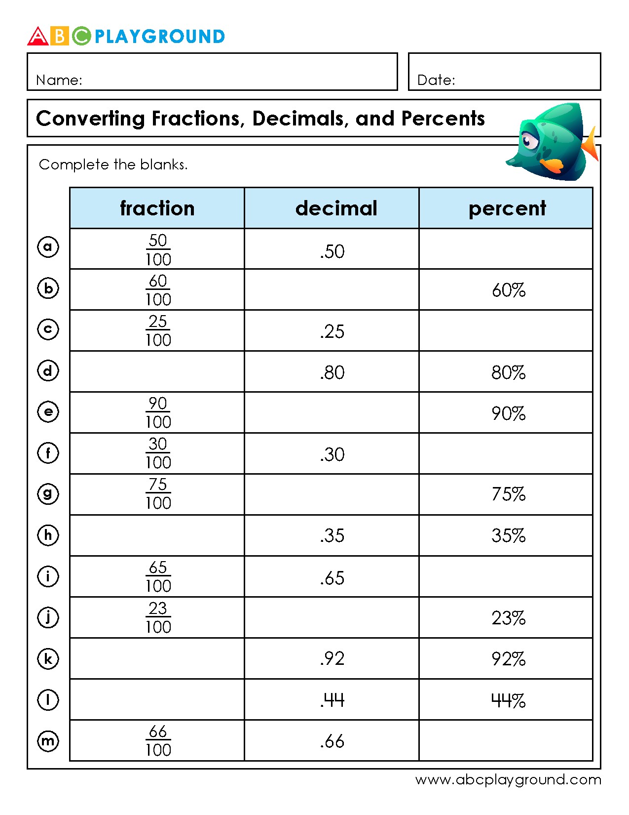 Convert Fractions, Decimals, and Percents Easily