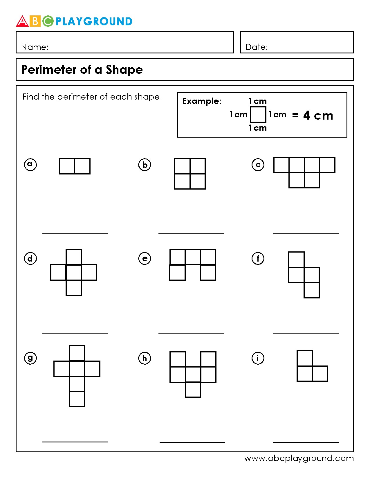 Calculate the Perimeter of Various Shapes Worksheet
