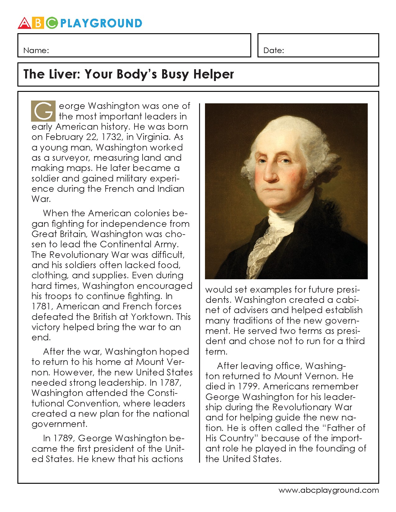 Learn About George Washington: Leader and First U.S. President