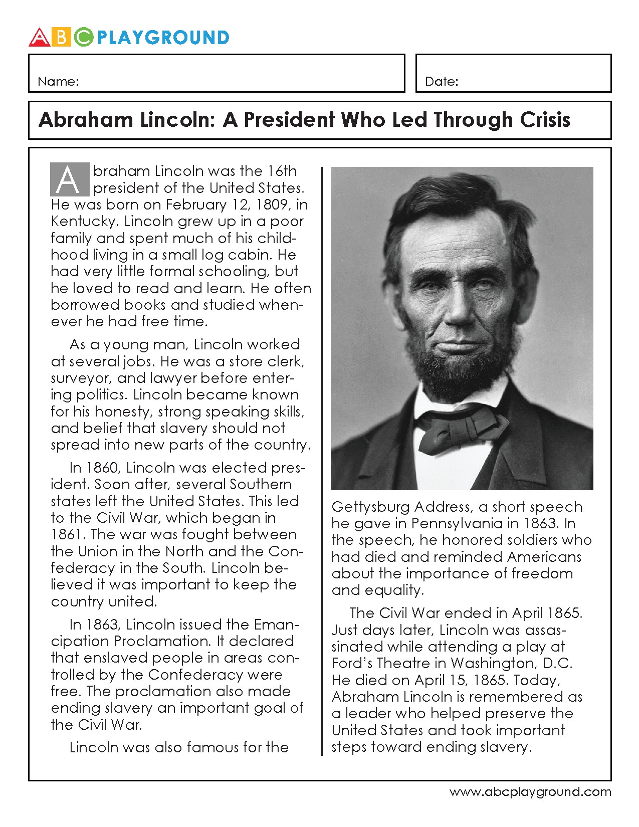 Abraham Lincoln: Leading the Nation Through Crisis