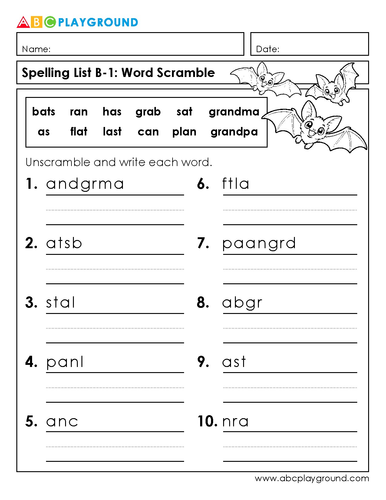 Fun Word Scramble Activity for Early Spelling Practice