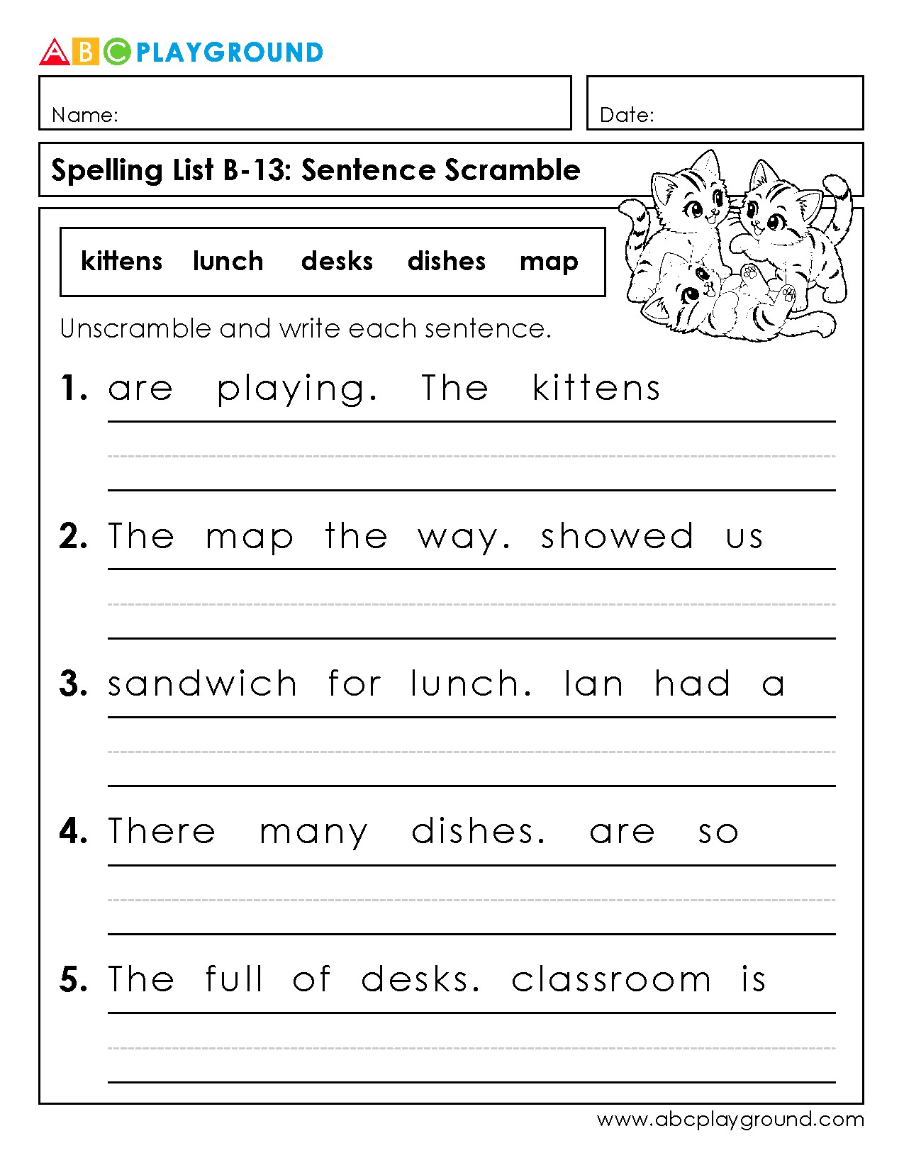 Sentence Scramble Practice for Early Literacy Skills