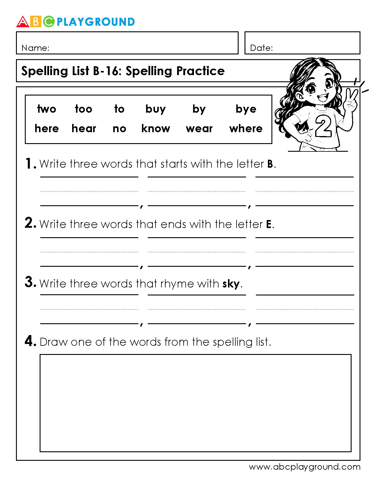Spelling Practice with Rhymes and Word Patterns