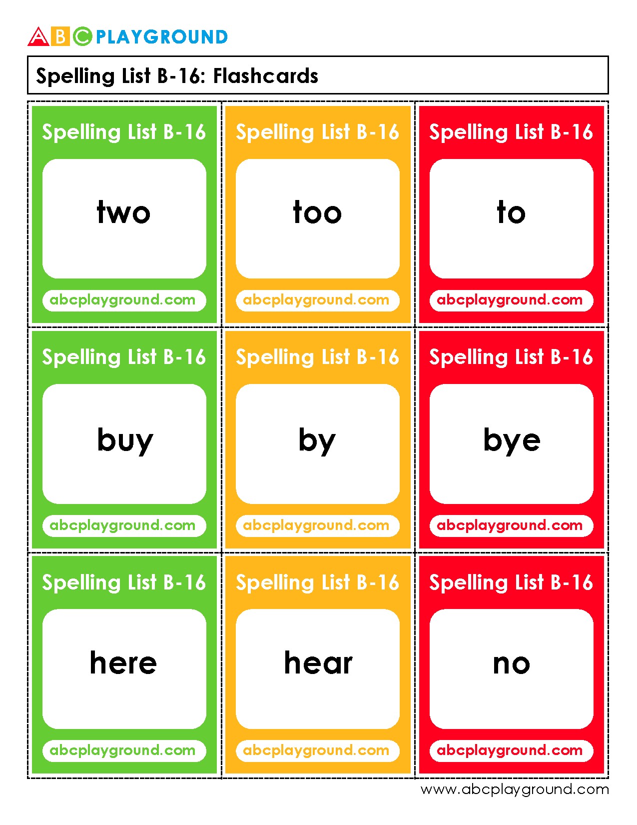 Spelling Flashcards for Commonly Confused Words