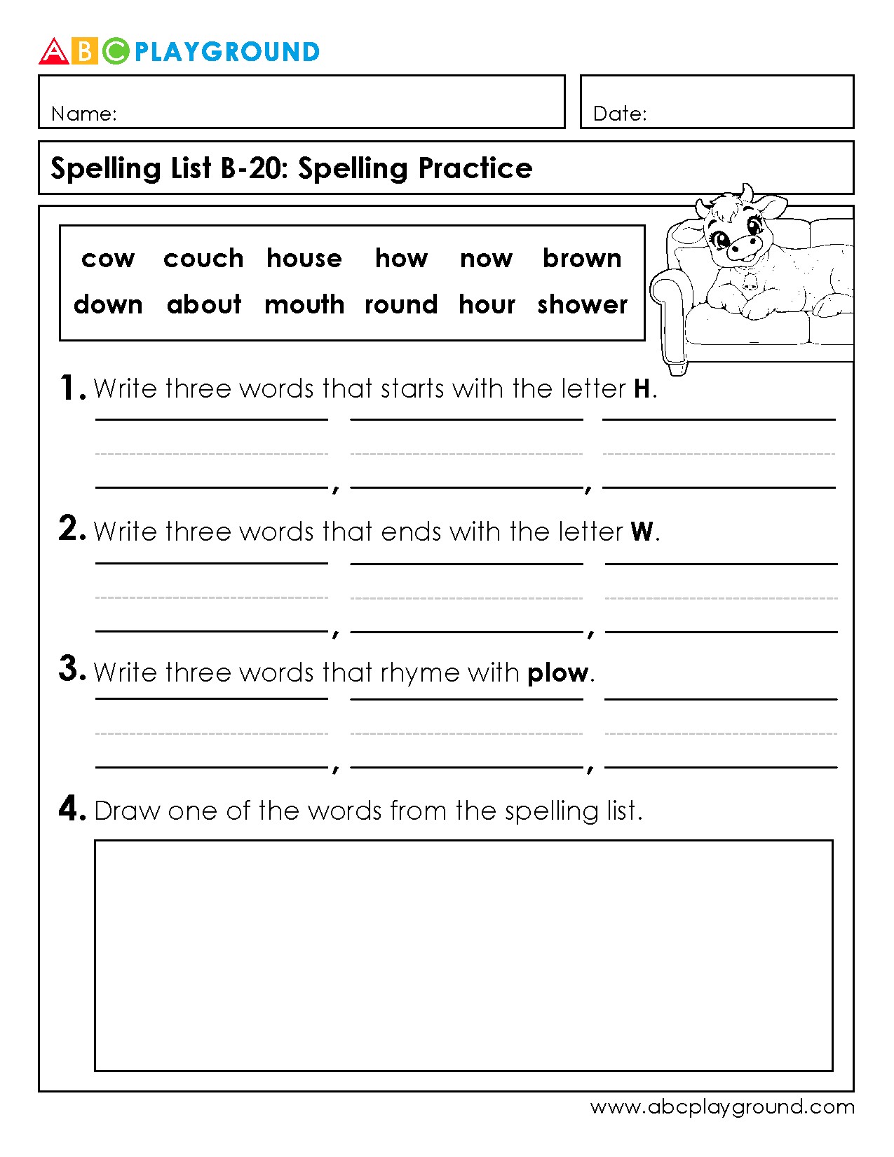 Spelling Practice with Words Starting or Ending with Letters