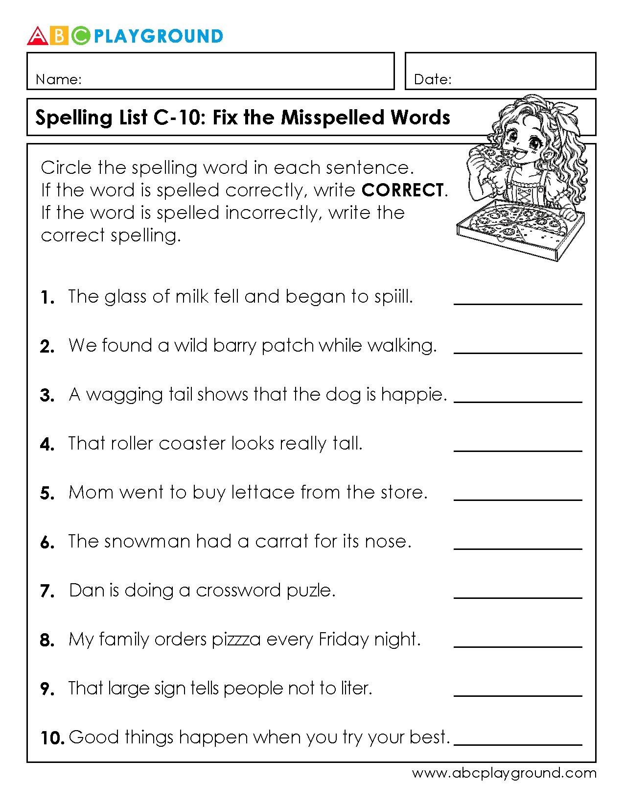 C10 Fix the Misspelled Words in Sentences